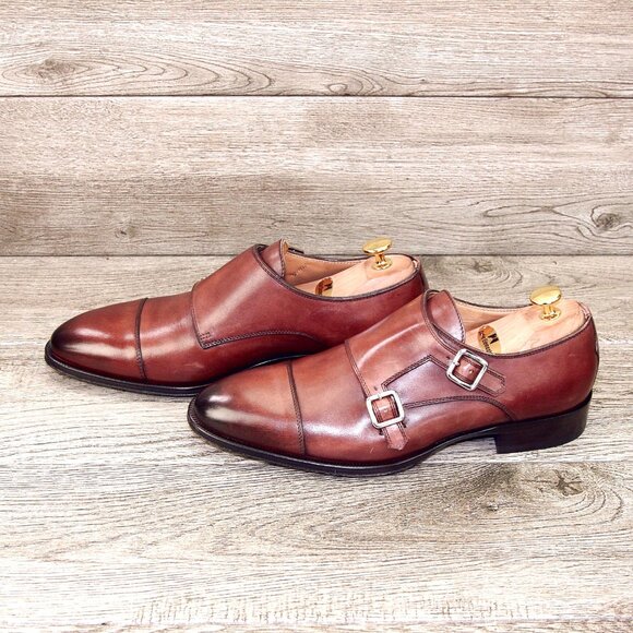 * NIB * $450 Pastori DI BIANCO Remus US 9 M Italian Monkstrap o * add $15 Trees main image 13